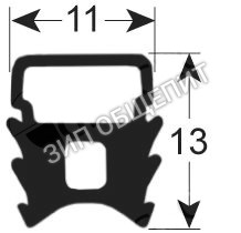 Уплотнитель дверной Elettrobar, Д 1370мм для 2312-007 / 2312-009-CRP / 914100 / 914101 / 914339