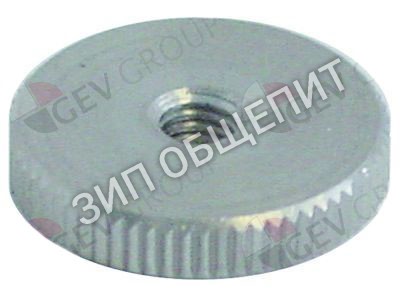 Гайка с накаткой Elettrobar, резьба M6, CNS, ø 20 для 2312-007 / 2312-009-CRP / 80 / 81 / 82