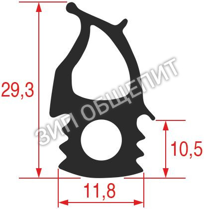 Уплотнитель 0C1477, Electrolux / Zanussi для FCZ101, AOS101 (оригинал)