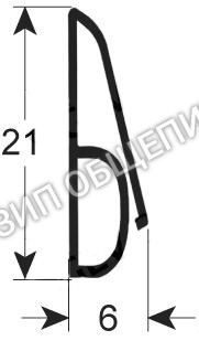 Уплотнитель дверной Elettrobar, Д 740мм, Ш 21мм для NG292HZ / Niagara-292-400V-3Ph-60Hz / RV295PS / RV296PS / River-295P