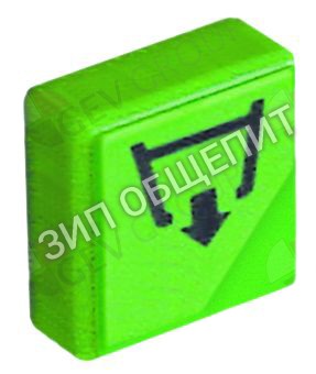 Выключатель нажимной кнопочный Kromo, 23x23мм, зелён., щёлочный насос для K35 / K37 / K40 / K45 / K50