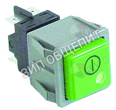 Выключатель кнопочный Kromo, 28,5x28,5мм, зелён./красн., 2NO для BB-2500 / F / FP / K1600 / K1600-ALTA-VELOCITA