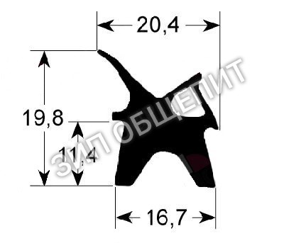 Уплотнитель дверной Lainox для MG227M / MG227P / MG227X