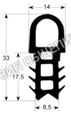 Уплотнитель дверной GS-25550 Alto-Shaam, профиль 2060