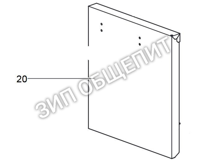 Правая дверь 166574 для паровой бани Dexion модели LX7EC4