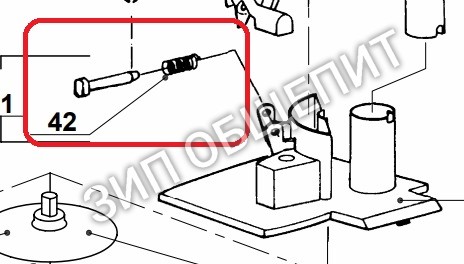 Крепление направляющей толкателя 100963 Robot Coupe для моделей CL20 / R301 / R301 Ultra / R301 Ultra B