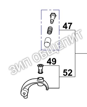 Держатель толкателя 39824 Robot Coupe для моделей R502D / R502E / R502VVE / R602E / R602VVE