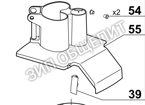 Крышка овощерезки в сборе 39823 Robot Coupe для моделей R502D / R502E / R502VVE / R602E / R602VVE