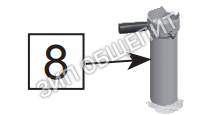 Дренажная трубка с ручкой 60.72.609 для встроенной системы слива жира 201 Rational