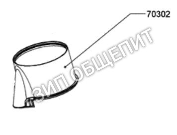 Вторая верхняя часть корпуса 70302 для соковыжималки Santos модели Evolution 70