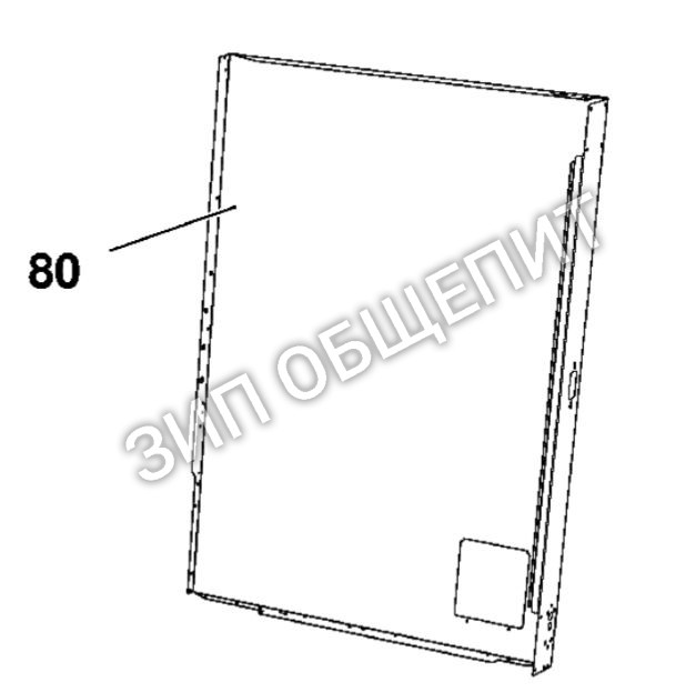Правая стенка корпуса 0D2181A для печи конвекционной UNOX модели XVC705E