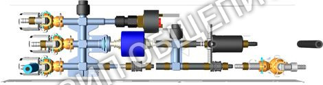 Комплект системы очистки KVL1092A для пароконвектомата UNOX 