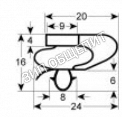 Уплотнитель 7200000805 для Tefcold SA 920, CK 7310, PT920, 930, 1365